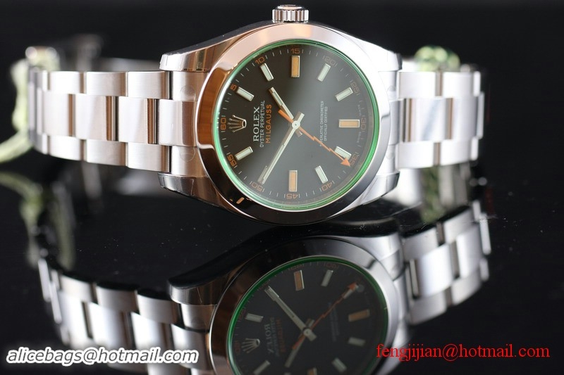 Rolex Green Crystal Milgauss Watch 116400GV-72400