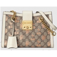 Buy New Gucci Padlock small berry tote bag 498156 White