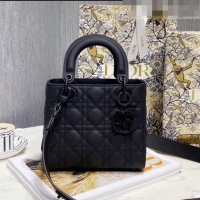 Inexpensive Dior Small Lady Dior My ABCDior Bag in Ultramatte Cannage Calfskin CD6901 Black 2023