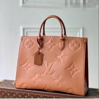 Promotional Louis Vuitton in Giant Monogram Leather OnTheGo MM M45982 Cognac Brown