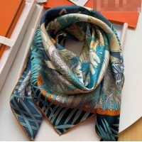 Buy Cheap Hermes 100% Silk Square Scarf 90x90cm H51603 Blue 2023