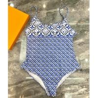 Pretty Style Louis Vuitton Two Pieces Swimwear 030603 Blue/White 2024