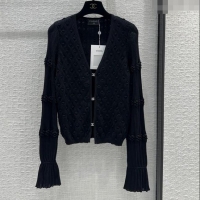 Unique Grade Chanel Knit Cardigan CH042714 Black 2024